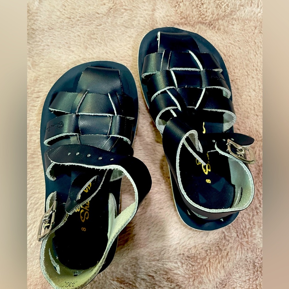 Toddler Girls Salt Water Sharks Sandals - Brand New!!